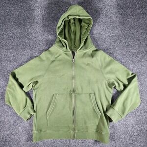 Fabletics Hoodie Men's Large Slim Fit Olive Green Full Zip Jacket Performance